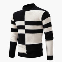 Alexander | Strickpullover – Schwarz / Weiß