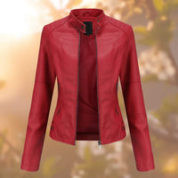 KIRSTEN - ELEGANTE UND EINZIGARTIGE LEDERJACKE – Rot