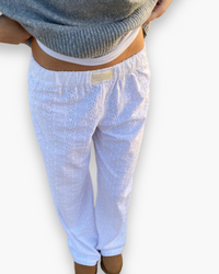 Damen Faule Hose | Niedrige Leibhöhe – Weiß