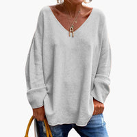 Verena | Oversized Langarmshirt – Grau