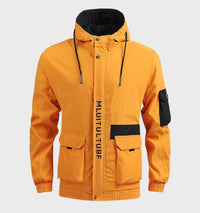 Städtische Utility-Kapuzenjacke für Herren – Gelb