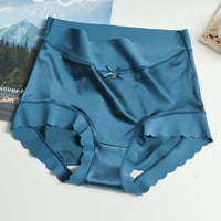 Fenne - Nahtlose Satin Damen-Slips (5+5 GRATIS!) – Blau