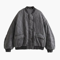 Loose-Fit Bomberjacke für Damen – Grau