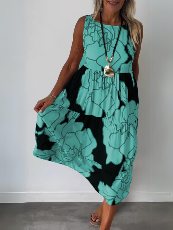 Sena - Sommer Blumenmuster Kleid