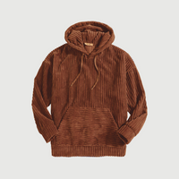 NIKLAUS - ÜBERGROSSES CORD-SWEATSHIRT – Dunkelbraun