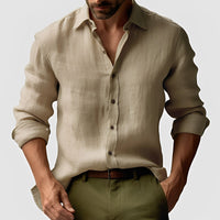 Emile - Einfaches, zeitloses Hemd – Khaki