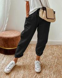 ARDITA - ELEGANTE LEINENMIX-HOSE – Schwarz