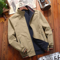 MARIO - UMKEHRBARE BOMBERJACKE – Khaki und Marineblau