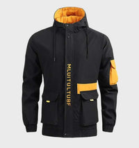 Städtische Utility-Kapuzenjacke für Herren – Schwarz