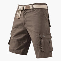 Cargoshorts mit Gürtel und Taschen - für Herren im Freizeitstil – Braun