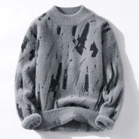 Vince | Abstract Print Pullover – Grau