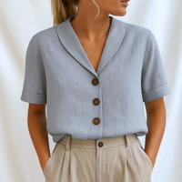 Marie™ | Elegante schlichte Bluse – Grau