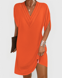 Jannie | Elegantes, schmeichelndes Kleid – Orange