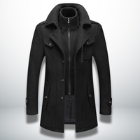 Angelo™ | Warmer und eleganter Mantel für Männer – Schwarz