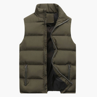 Bequeme Herren Bodywarmer Weste - Luxuriös & Vielseitig – Oliv