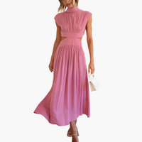 Marlene | Schickes Faltenkleid – Rosa