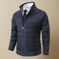 GERHARD - WARME JACKE MIT REISSVERSCHLUSS – Marine