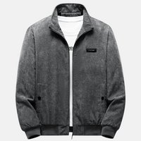 Cord Bomberjacke für Männer – Grau