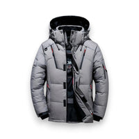 Outdoor Winterjacke für Herren in matter Optik – Grau