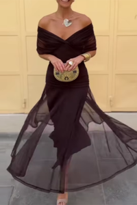 Clara | Elegantes Maxikleid für besondere Anlässe Damen – Nachtbraun