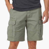 Herren Sommer Cargoshorts mit Klappentaschen und Reißverschluss – Grün