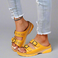 Verharda | Orthopädische Ledersandalen mit Sofort-Komfort – Gelb