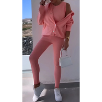Damen Dreiteiliges Lounge Set | Bequeme – Hellrosa