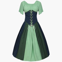 Klassisches Dirndl kleid mit Puffärmeln für Damen - Oktoberfest 2025 – Grün