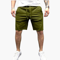 Herren Shorts knielang mit Kordelzug für den Sommer – Grün