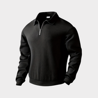 Verner - Premium Pullover mit Viertelreißverschluss – Schwarz