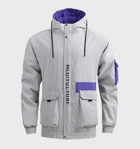 Städtische Utility-Kapuzenjacke für Herren – Grau