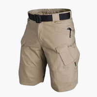 Herren Sommer Shorts mit Taschen und verstellbarem Bund – Khaki