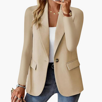 Klassischer Blazer - Damenmode für Büro und City-Looks – Beige