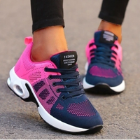 Sommer-Sneaker für Damen - Bequeme Laufschuhe mit Komfortfußbett für heiße Tage – Rosa-Blau