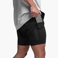 Leichte Sport-Shorts - Fitness-Laufhosen für Männer – Schwarz