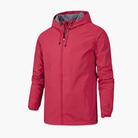 Wasserdichte Regenjacke für Herren mit Atmungsaktivem Material – Rot