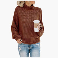 Carina | Klassischer Strickpullover – Braun