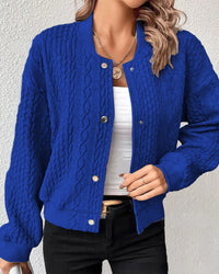 LISE | ELEGANTE STRICKWESTE, MODERNER STIL – Blau