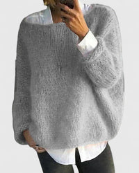 Julia | Zeitloser Pullover mit elegantem Look – Grau
