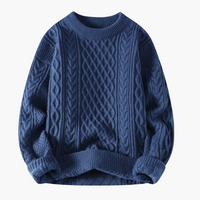 Edwin | Lässiger & weicher Strickpullover – Blau