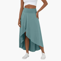 Theresa | Midi-Rock mit Hoher Taille – Mineralblau