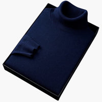 Alexander | Gestrickter Rollkragenpullover – Blau