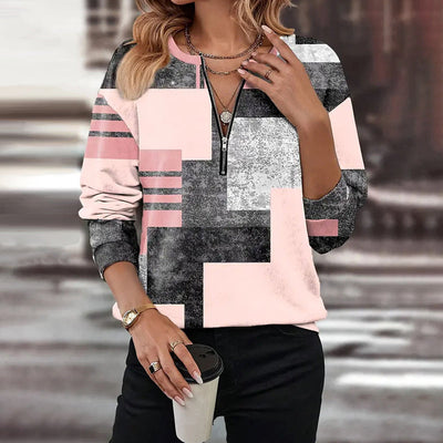 Danika - Vintage Sweatshirt mit Farbblocken