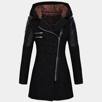 Rosemary™ - Stylische und Gemütliche Winterjacke – Schwarz (mit Samtkapuze)