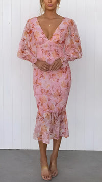 Ibi™| Kleid mit Blumenmuster – Rosa