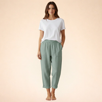 Aurelie | Ultra-weiche Hose mit Seitentaschen – Grün