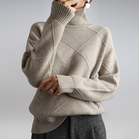 Camille - Eleganter Rollkragenpullover – Grau