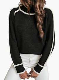 Thea | Kuscheliger Turtleneck-Pullover – Schwarz