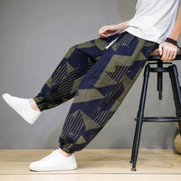 KLEIN - GEMUSTERTE LOCKERE HOSE – Geometrisches Blau