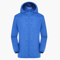 Trenchcoat mit Kapuze für Unisex – Blau